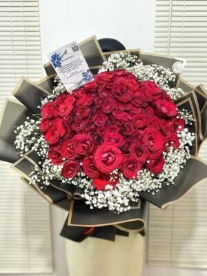 100 Red Roses Bouquet -Palembang