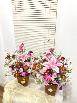Bundling Bright Table Flowers Simple
