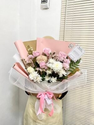 Pink Flowers Rose Bouquet