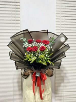 Red rose bouquet Palembang