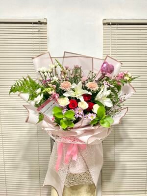 Pink Dreamscape Flowers Bouquet – Palembang